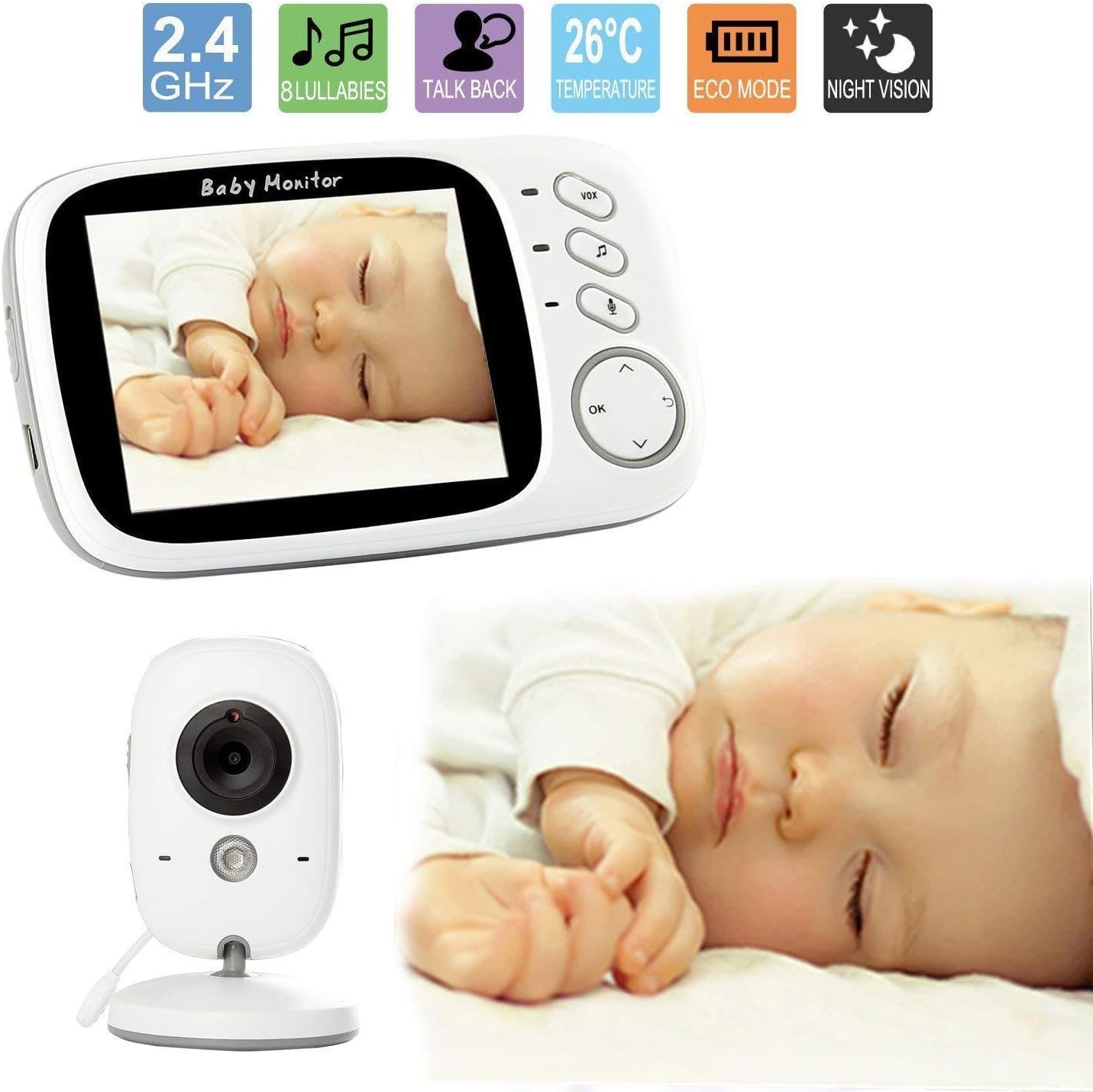 Baby Monitor Videophone for Baby Video Baby Monitor 3.2 Amazon.co.uk Baby