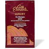 Silk Elements Luxury Pre Shampoo Hair Mask, Deeply Hydrates, Helps Reduce Itch, For Dry, Damaged Hair, 1 Oz