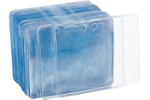 Amazon Basics Clear Name ID Badge Holder - Horizontal (Pack of 50)