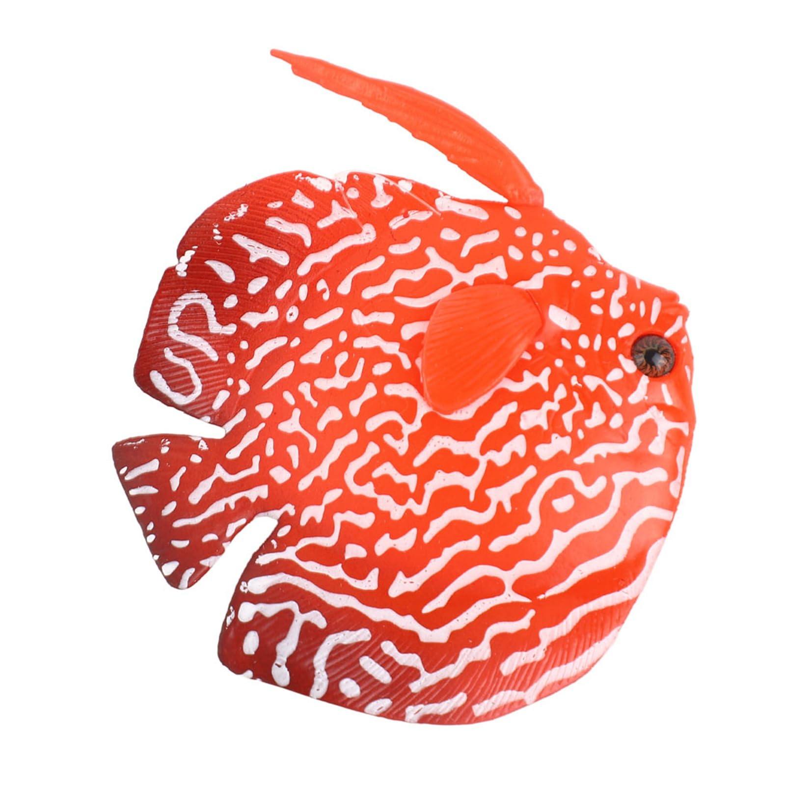 Pssopp Aquarium Artificial Fish Fish Tank Floating Fake Tropical Fish Funny Luminous Silicone Fish Lifelike Moving Fishes Ornament Decorations with Suction Cup(01#)