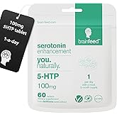 Serotonin Supplements (60) | 1-a-Day Serotonin Mood Support | 5HTP 100mg Per Tablet from Griffonia Seed Extract | Natural Serotonin Booster | 2 Month Supply