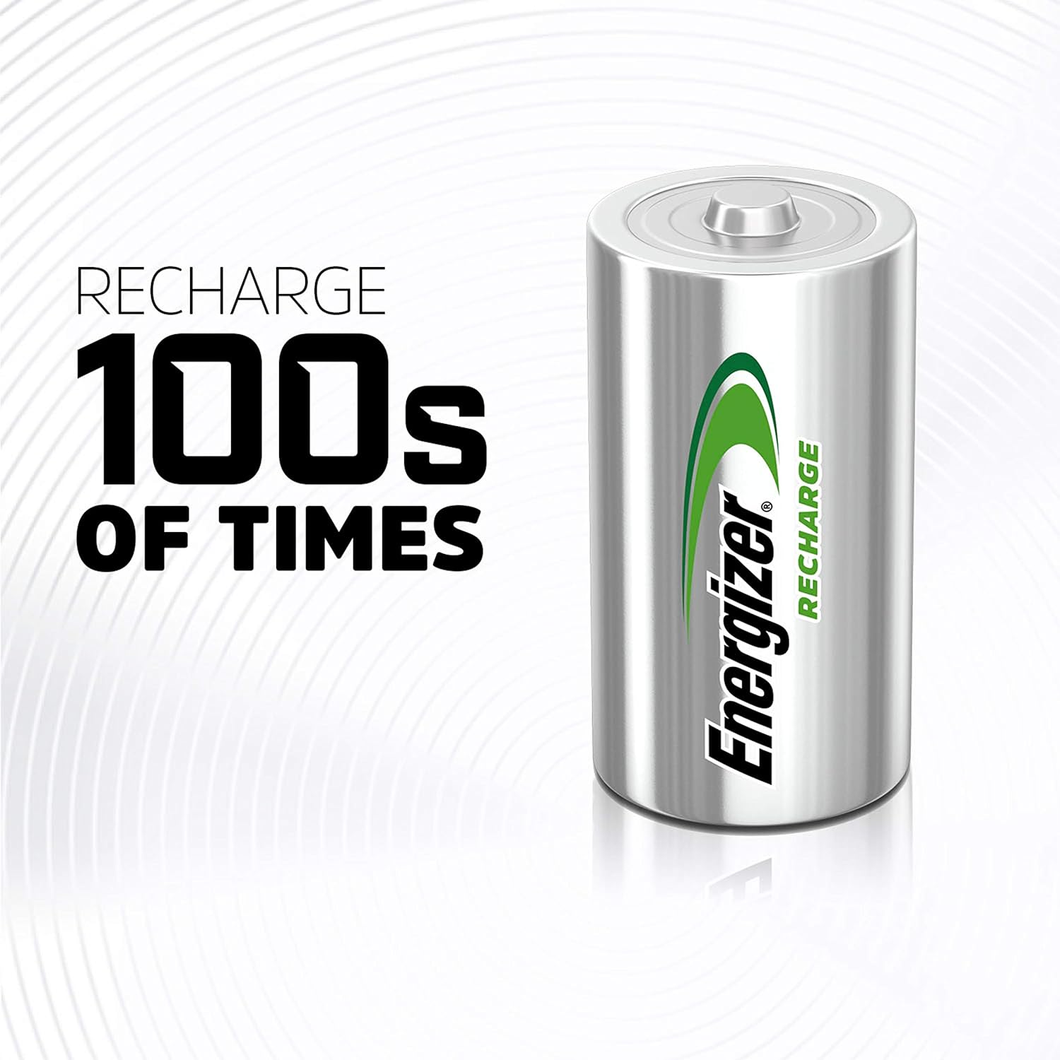 Energizer NH35BP-2 Precharged Recharg Battery, C, NiMh, PK2 Lighting, 2 Count (Pack of 1), Green and Silver: Electronics