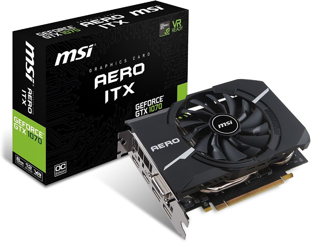 MSI GeForce GTX 1070 Aero ITX 8GB OC GDDR5 Graphics Card Black