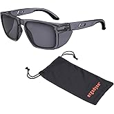 Ergodyne Skullerz SIXTEN Safety Glasses with Side Shields, Anti Fog + Anti Scratch, ANSI z87.1 with Protective Microfiber Eyewear Cleaning & Storage Bag