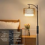 Rayofly Arc Floor Lamp with Dimmable LED Bulb Remote Dimmer Tall Black view 8