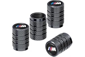 JSMAX Car Tire Valve Caps Valve Stem Cover Compatible with BMW M Series Tire Car Decoration Accessories(Black)