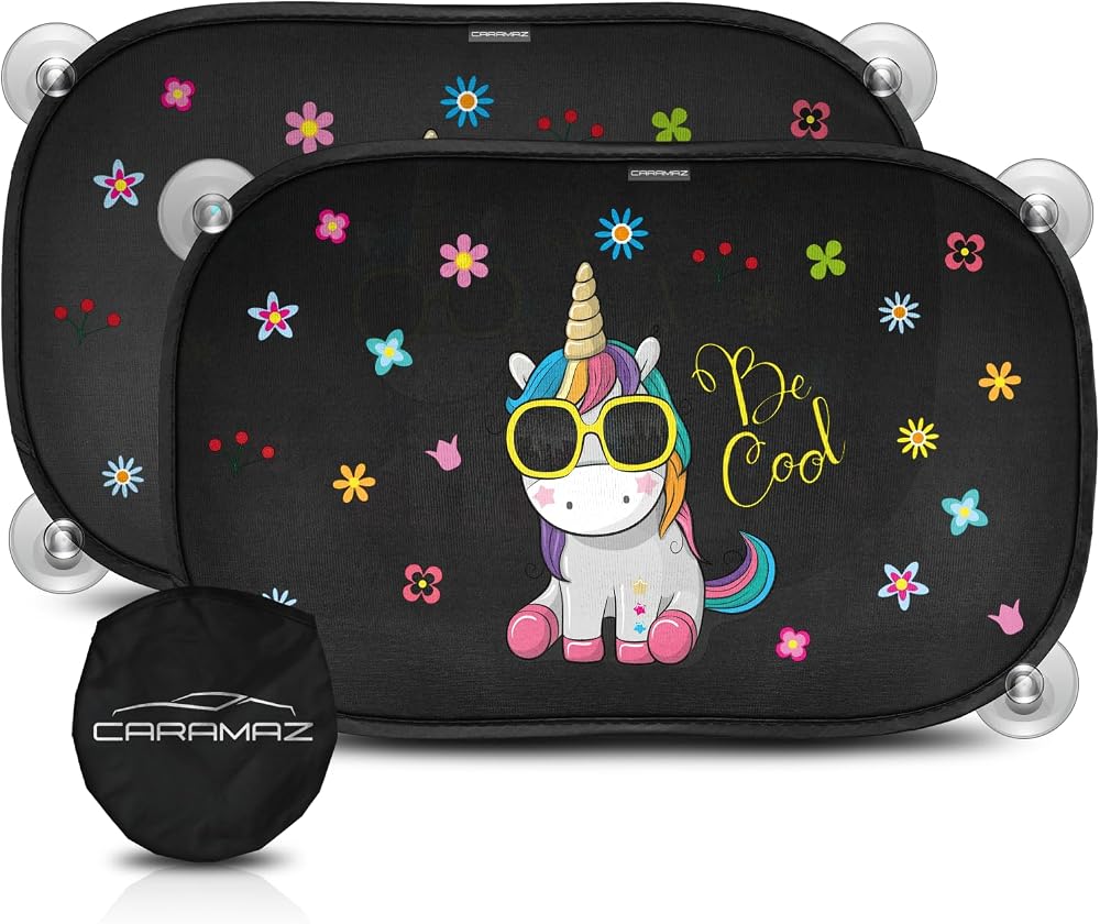 CARAMAZ Car Window Shades for Baby 48x30 cm Unicorn Pack of 2
