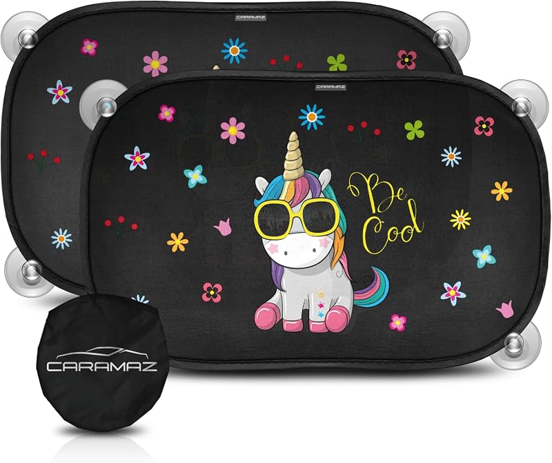 CARAMAZ Car Window Shades for Baby 48x30 cm Unicorn Pack of 2