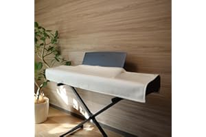 [Mifamire Music] PiuColor 88-Keys Digital Piano Keyboard Cover, Designed by a Professional Pianist, Washable & Dustproof, Blends with Your Room, Music Stand Compatible, Japanese Design (Light Beige)