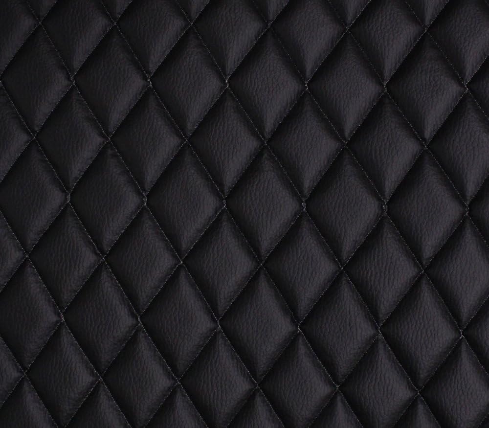 Amazon Com Vinyl Grain Texture Quilted Foam Fabric 2 X 3 Diamond With 3 8 Foam Backing Upholstery 52 Wide Sold By The Yard Fabric Empire Black