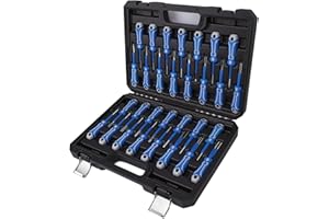 Cryfokt Terminal Removal Tool Kit, 41Pcs Electrical Pin Extractor Set with Non Slip Rubber Handle Electrical Connector Depinn
