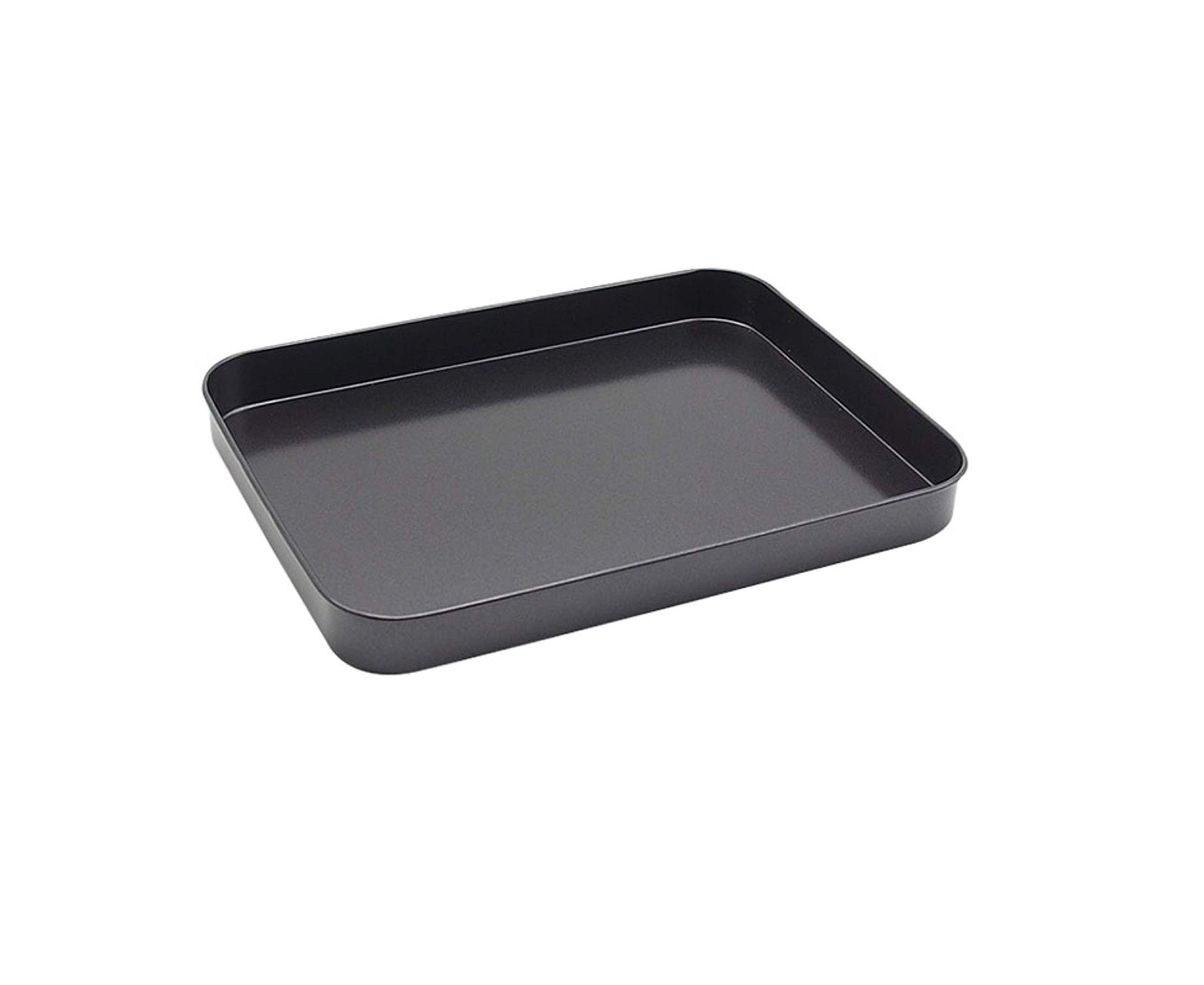 anaan Mimas Serving Tray Jewellery Tray Trinket Tray of coated stainless Steel Platter for coffee breakfast home decoration rectangular 25x19x2.5 cm (black)