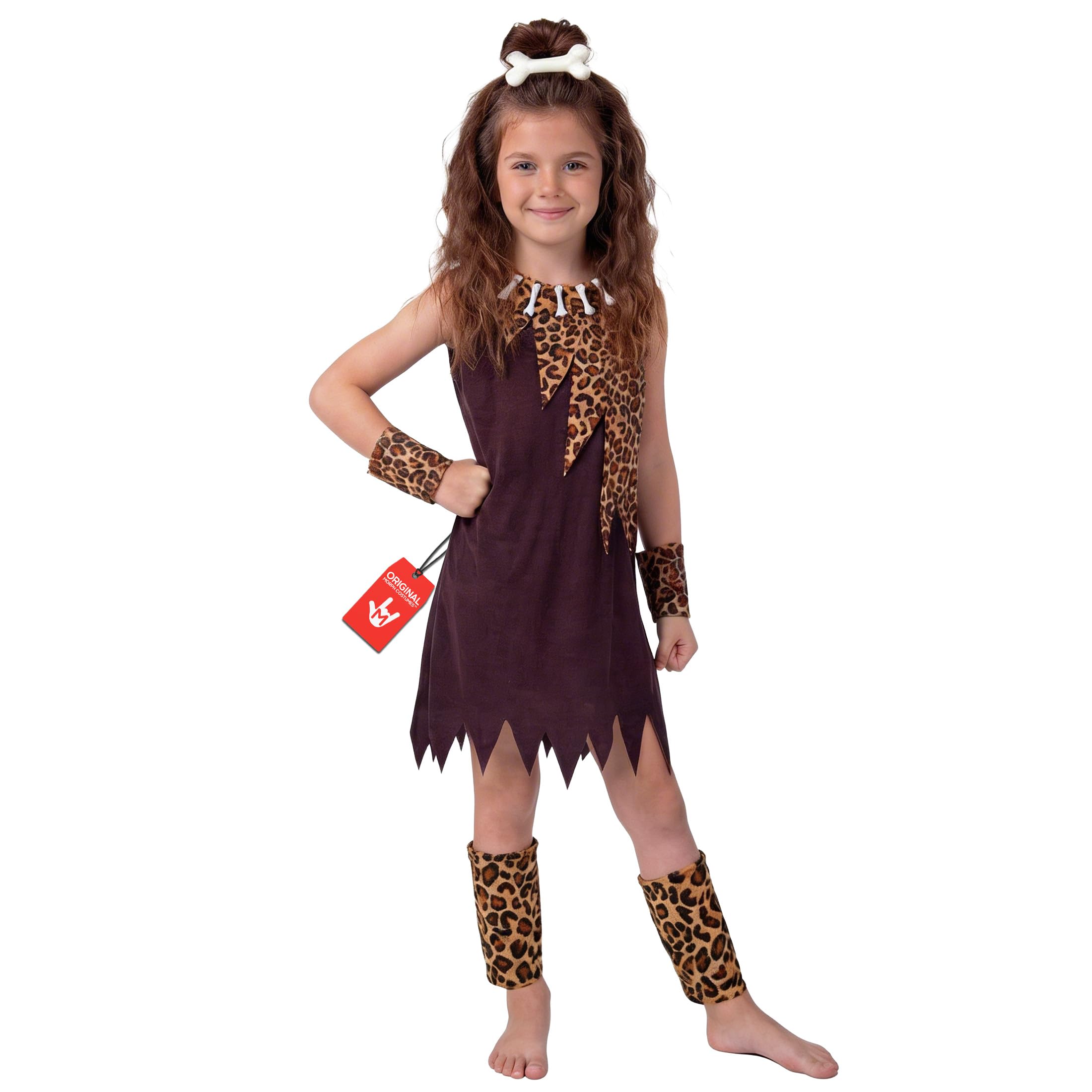 Fun Shack Stone Age Costume Girls, Cave Girl Costume, Caveman Costumes Kids, Stoneage Costume Kids Girls