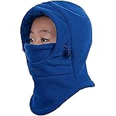 ZZLAY Children's Balaclavas Hat Thick Thermal Windproof Ski Cycling Face Mask Caps Hood Cover Adjustable Cap