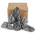 ChaoLeHo Seiryu Stones Natural Slate Stone Rocks 2 to 6 inch Aquariums Stone for Aquascaping, Aquariums, Terrariums, Vivariums Decorative Stone,Reptile Enclosures,Paludariums,and Gardens（5Lb）