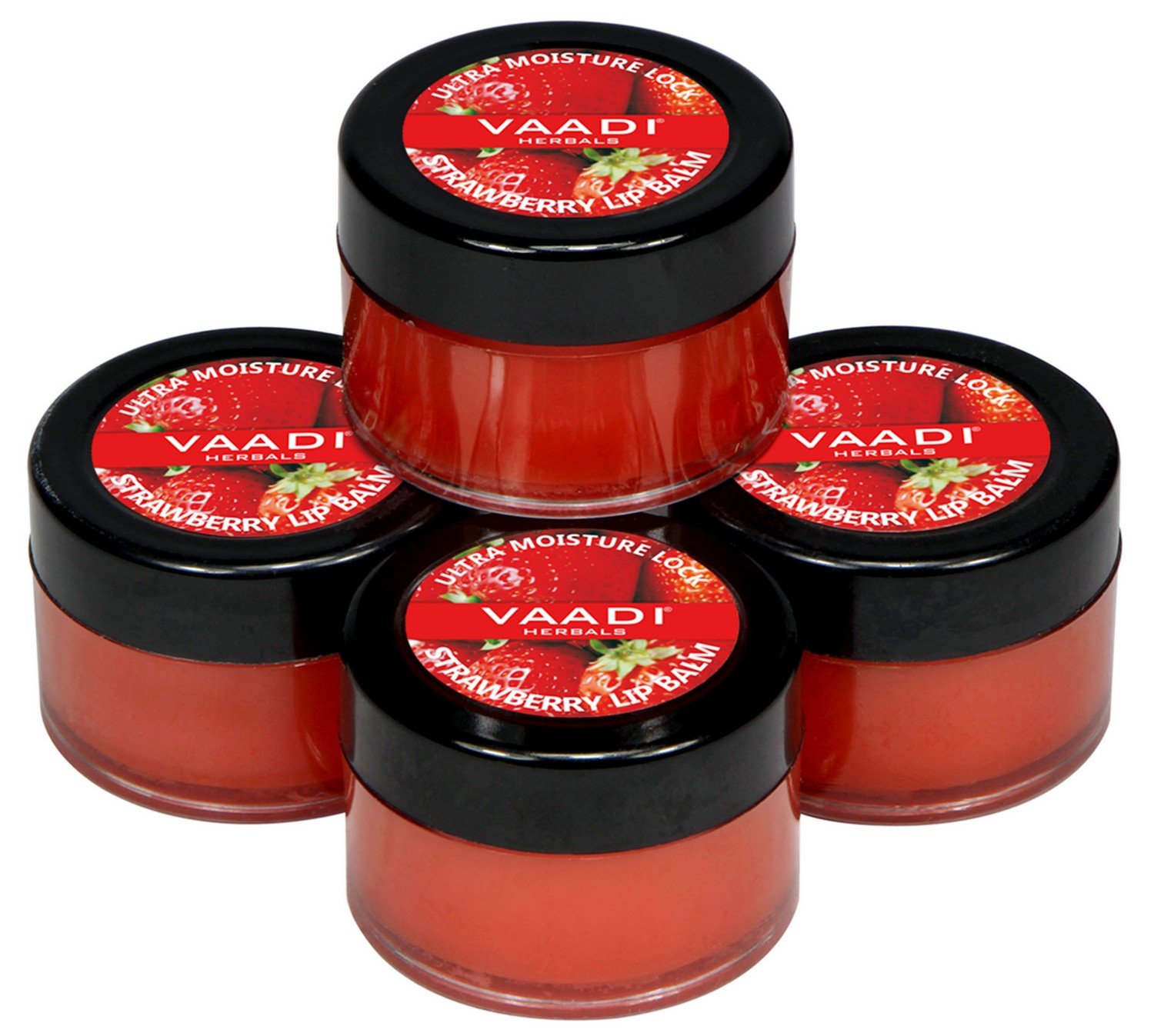 Buy Vaadi Herbals Lip Balm, Strawberry And Honey, 10g (Pack Of 4