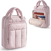 Prokva Bible Cover Case for Women, Bible Tote Bag with Zipper, Book Carrying Case Church Bag for Study Supplies, Pink