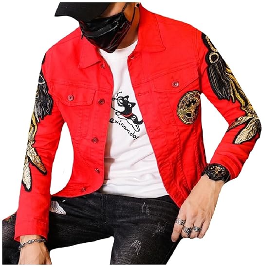 red denim jacket amazon