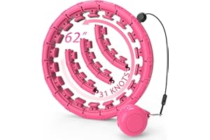 KABCON Infinity Weighted Exercise Hoop Plus Size for Adults Weight Loss,16/30/31/32 knots Smart Fitness circle for Women/Men Fitness Aids,Fitness and Massage 2 in 1,with Weight Adjustable Spinning Ball