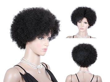 Amazon Com Tanyawigs Dashing Human Hair Short Afro Wigs Kinky