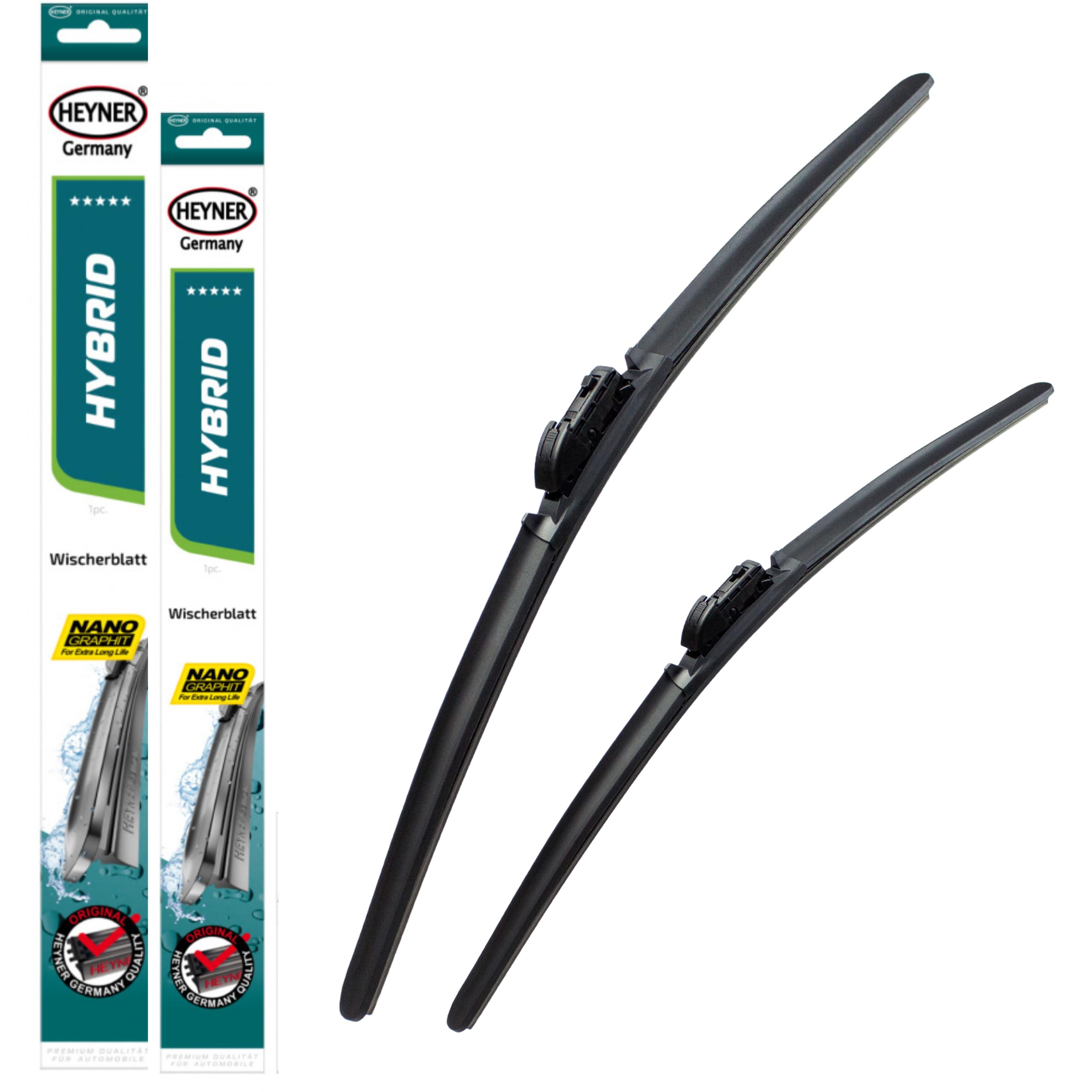 Heyner Hybrid Windscreen Wiper Blades for Toyota C-HR 2016-2023 Front Rear Classic Full Set Replacement Wipers (Front Set Of 2 26''16'' TLC)