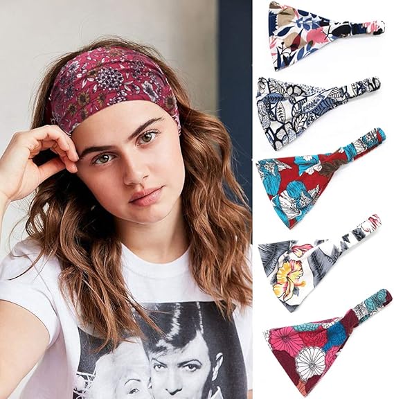 NiceYnn 2 Sport-Stirnbänder Mit Paisley-Muster - Verstellbar & Schweißabsorbierend