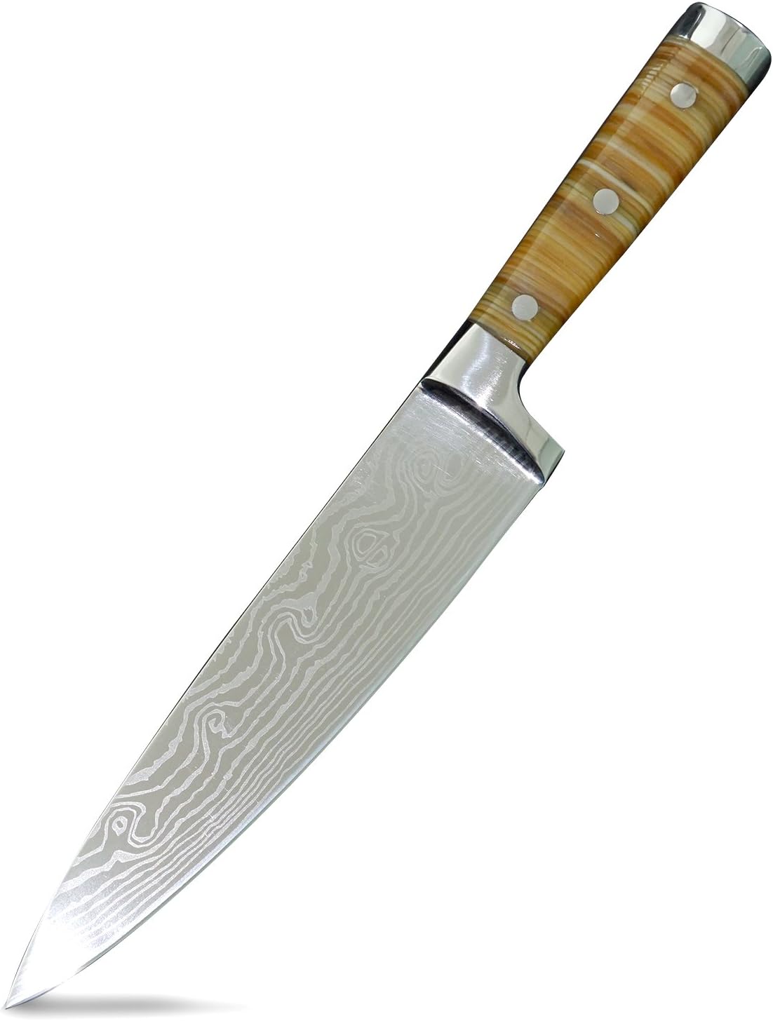 EKUER 8 inch German High Carbon Stainless Steel Chef Knife for Cutting Sushi,Meat,Fish & Vegetables