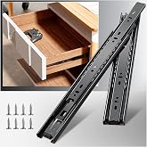 YENUO 3-Fold Full Extension Drawer Slides Ball Bearing 10&ndash;24 Inch 100 LB | Cabinet Drawer Glides Heavy Duty Smooth Rails Easy to Install Sizes 10&ndash;24 Inch Quiet for Kitchen Dresser Furniture Hardware