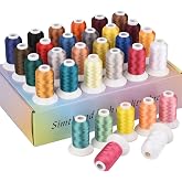 Simthread 32 Madeira Colors Polyester Embroidery Machine Thread Kit 500M (550Y) Similar to Madeira Robinson-Anton Color - Assorted Color 3