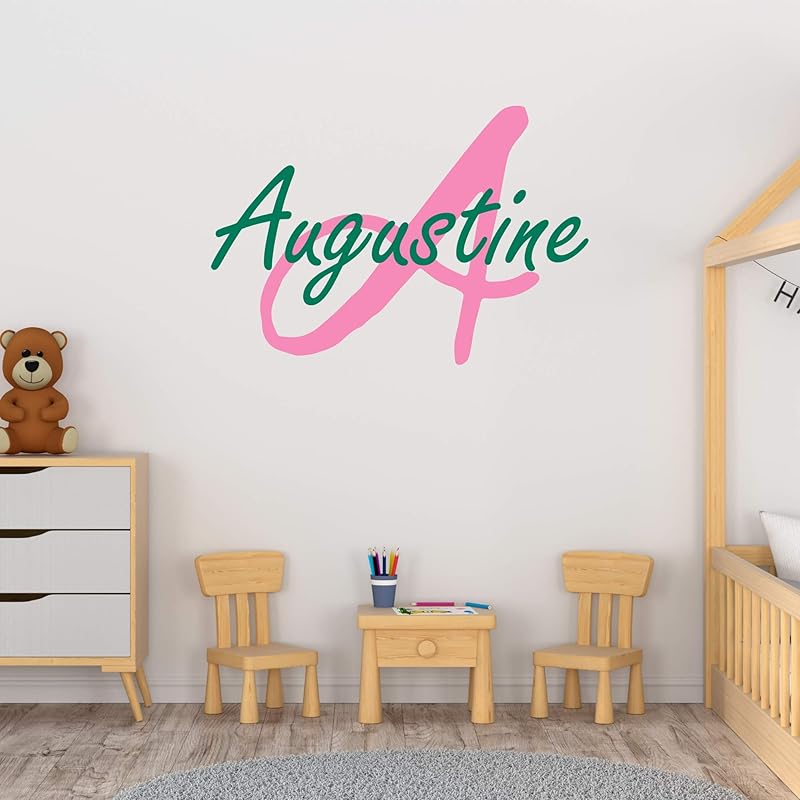 Amazon.com: Boy's Custom Name And Initial Wall Decal, Choose Your Own