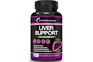 PHYTOCHOICE Liver Cleanse Detox & Repair All-in-One Liver Health Support Supplement-Herbal Complex with Milk Thistle Silymarin, Artichoke Extract, Choline, Beet Root, Dandelion-Fatty Liver Renew Formula-90ct/1Pk