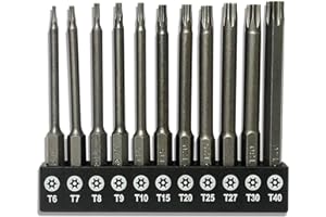 aiyun 11-Piece Torx Security Bit Set, S2 Steel Magnetic Security Screwdriver Set 3 Inch Star Screwdriver for Shark Vacuum T6-