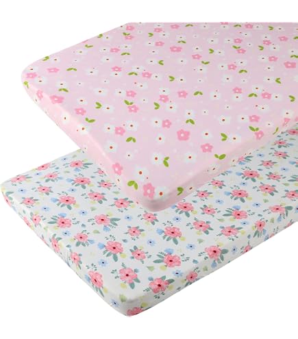 Mini Crib Mattress Covers Peanutshell 3-Pack Playard Sheets - Fitted ...