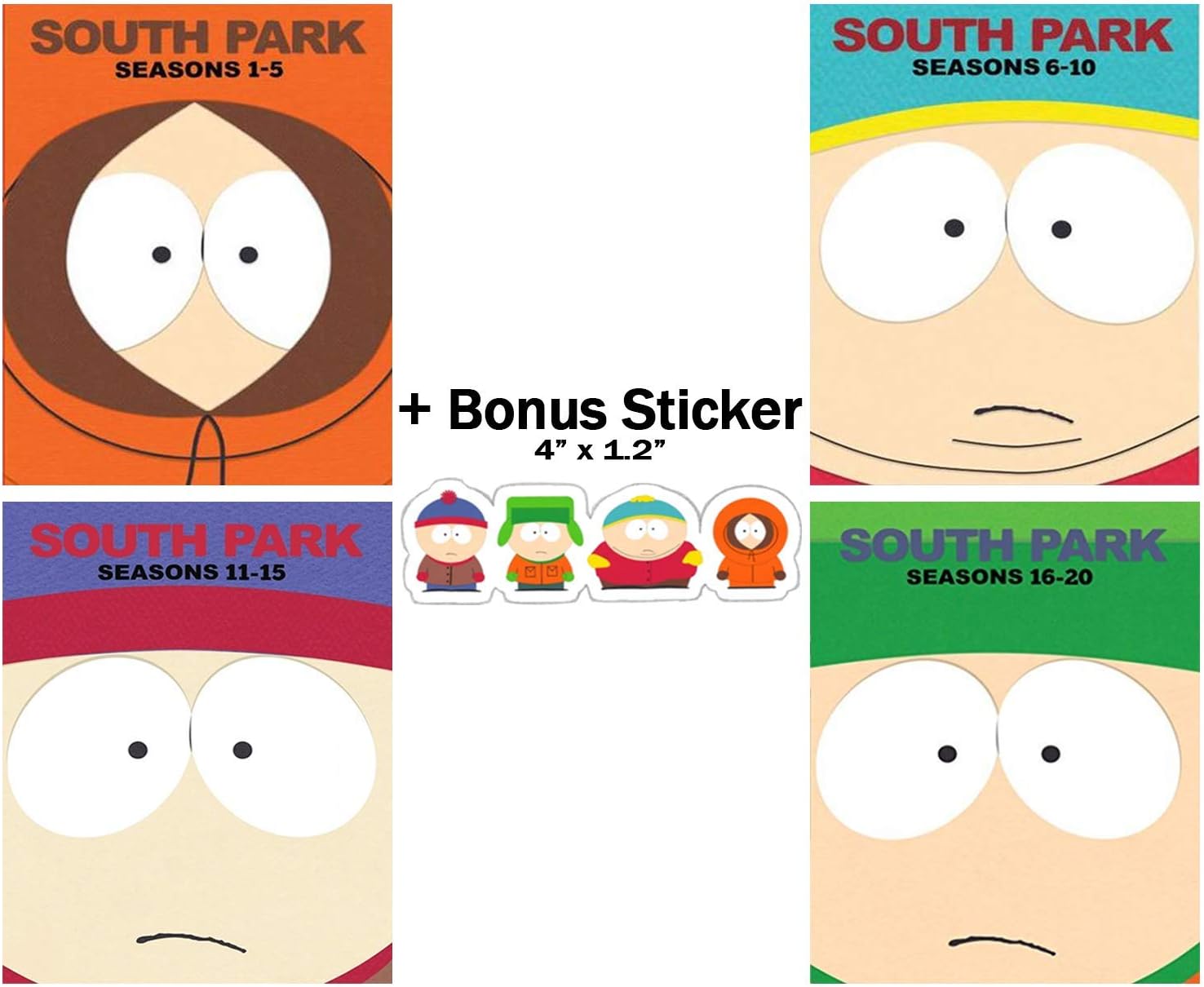 The Epic South Park Biggest Fan Collection: Complete Seasons 1-20 + Bonus Sticker