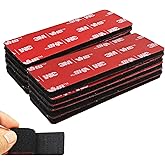 10 Sets Heavy-Duty Adhesive Hook and Loop Strips, 1.2" x 3.2" Heat Resistant Waterproof Suitable for Fixing Cushions and Hanging Pictures Both Indoors and Outdoors