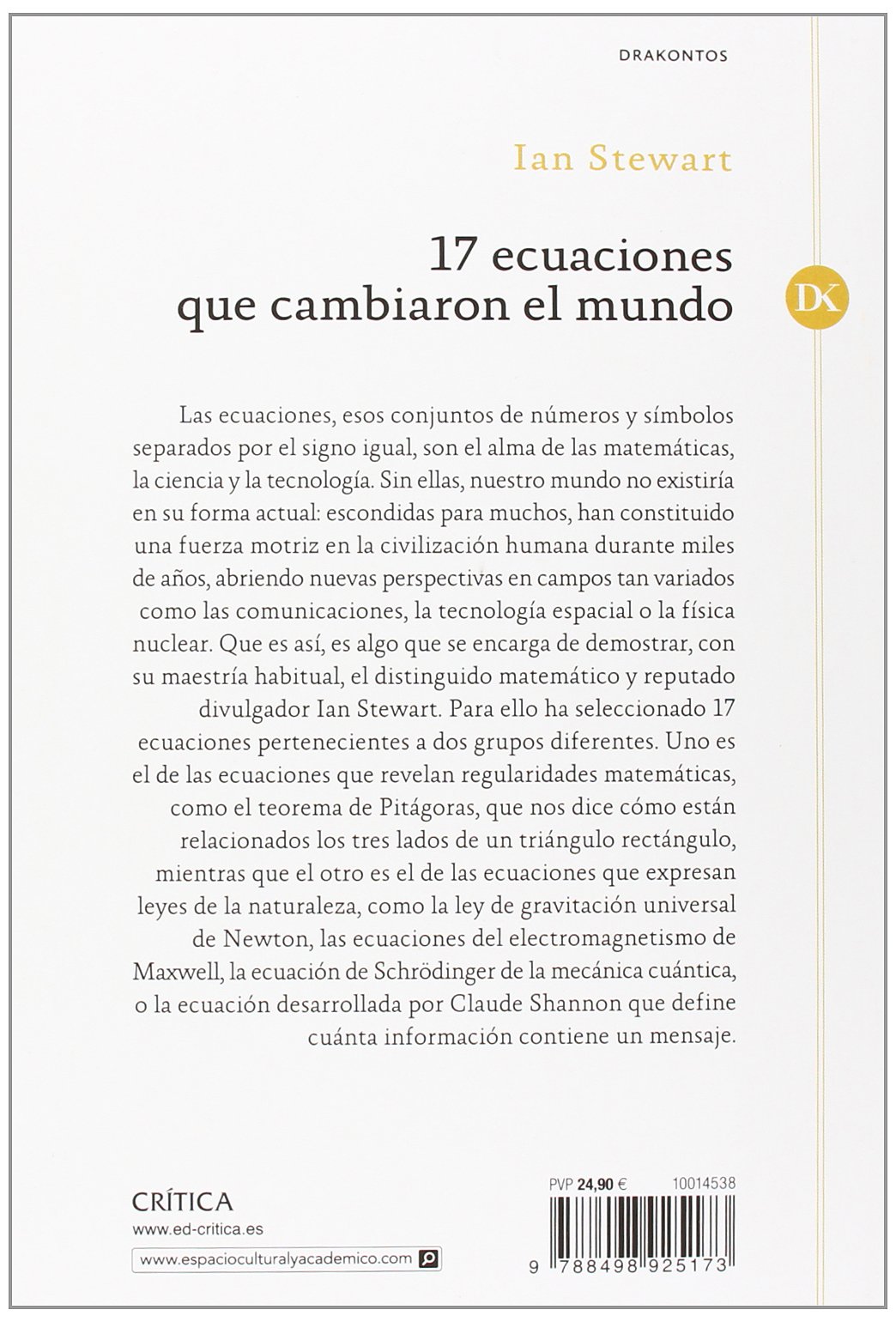 Primijenjen Pogled Sastavili Smo Ugovor Las 10 Ecuaciones Que Cambiaron El Mundo Libro Entreresteretpartir Com