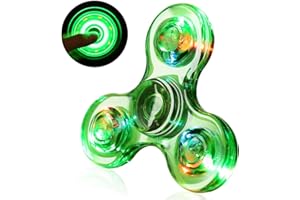 SCIONE LED Fidget Spinners, Light Up Sensory Fidgets Toys for Kids, Glow in The Dark Toy for Kid 4-8-12, ADHD Anxiety Stress 