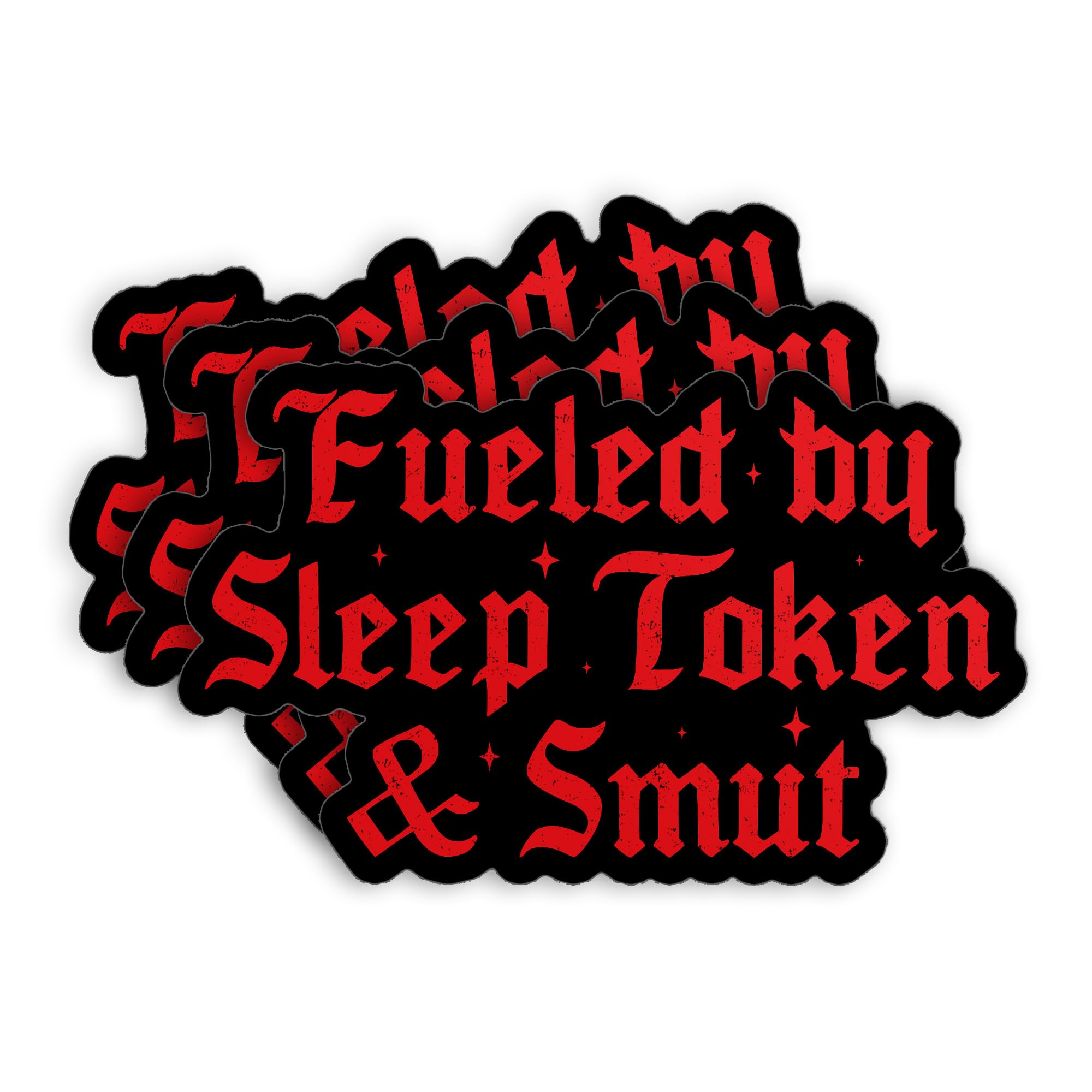 Photo 1 of (3Pcs) Fueled by Sleep Token and Smut Stickers 3" Reading Dark Romance Bookish Book Lover Waterproof Vinyl Sticker for Kindle Laptop Water Bottle Hard Hat Funny Sticker Gifts 3 Inches