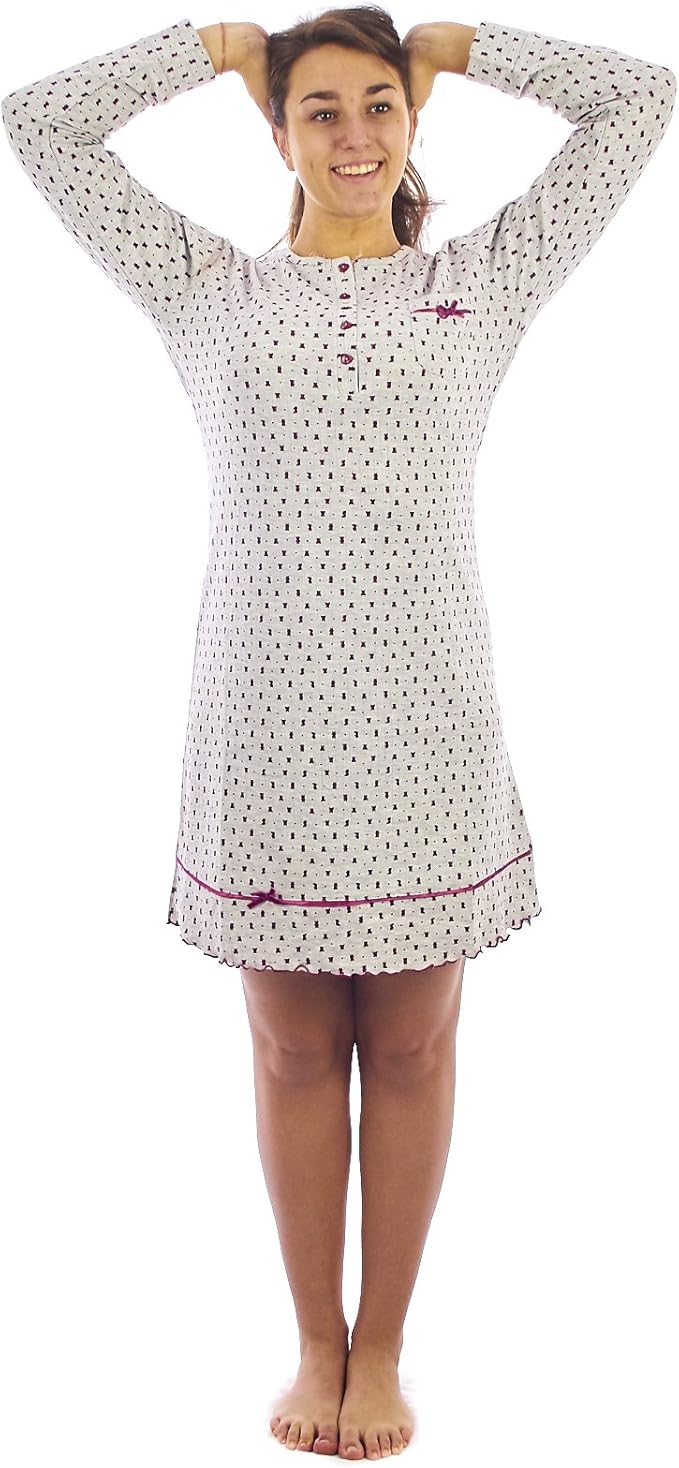 camicia da notte cotone felpato