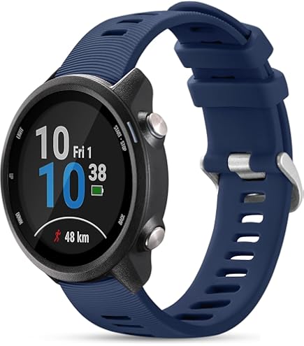 Cinturino In Silicone 20 Mm Per Garmin Venu 2 Plus, Venu Sq, Vivoactive 3/4/5, Forerunner 55/245/645 E Altri