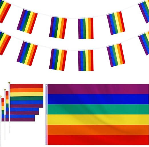 150 Par 90 Cm Grand Suspendu Drapeau Arc En Ciel Drapeau Gay