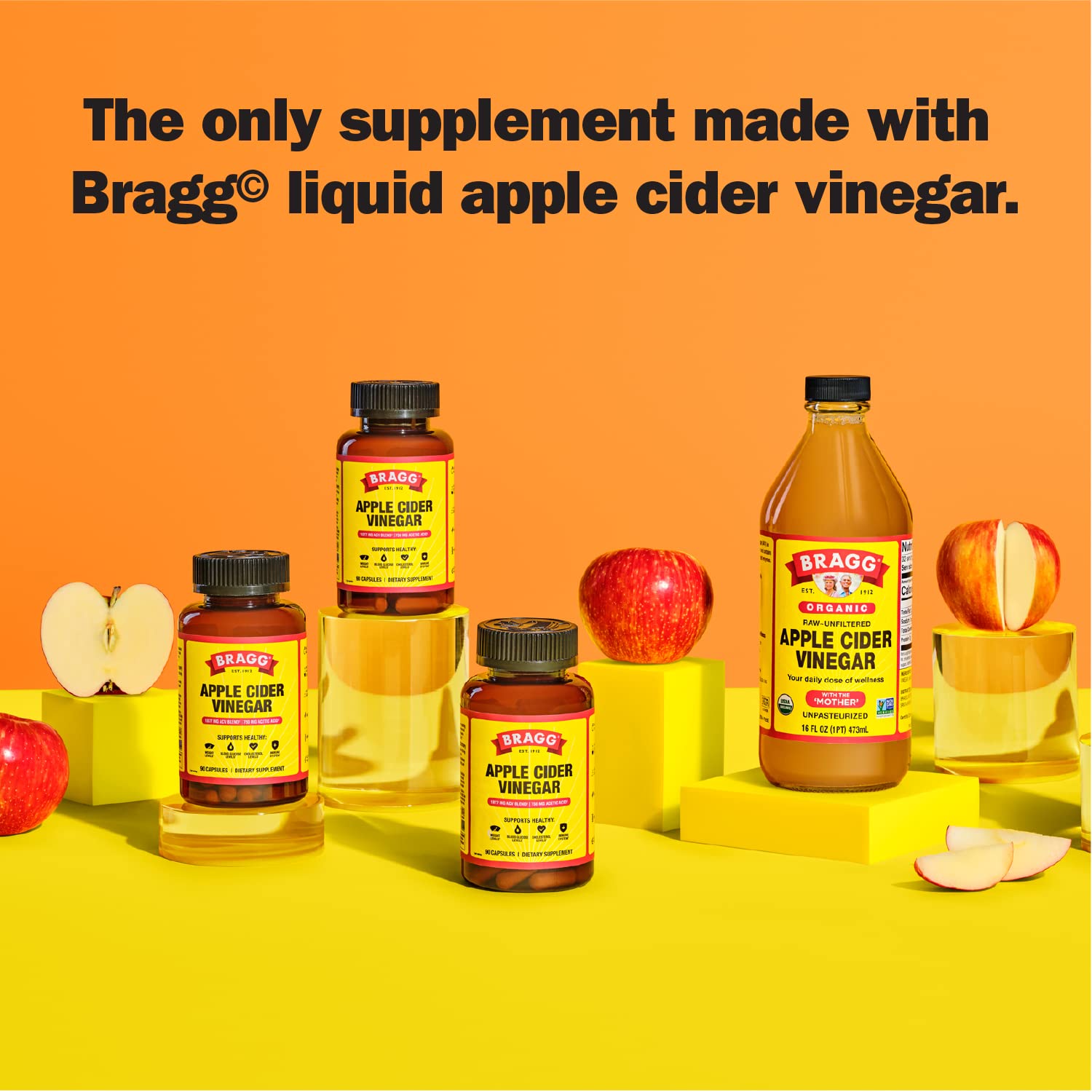 Bragg Apple Cider Vinegar True Energy Capsules 6 B Vitamins
