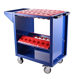 Mophorn Tool Cart 40 Taper Tool Holder CNC Tool Cart 35 Capacity CAT40 BT40 Service Carts with Wheels Heavy Duty (BT40 35 Capacity)