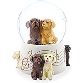 Dogs Party Musical Water Snow Globe