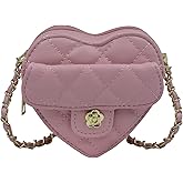 RARITYUS Cute Heart-shaped Crossbody Bag Fashion Wallet Shoulder Bag with Adjustable Strap for Women Girls
