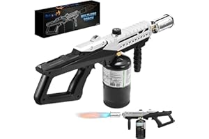 Dutywand Propane Grill Torch Gun – Cooking Torch Head max. 800,000 BTUs – Culinary Torch Sous Vide – Adjustable Flamethrower for BBQ, Campfire, Charcoal Wood Grills Lighter(Tank Not Included)