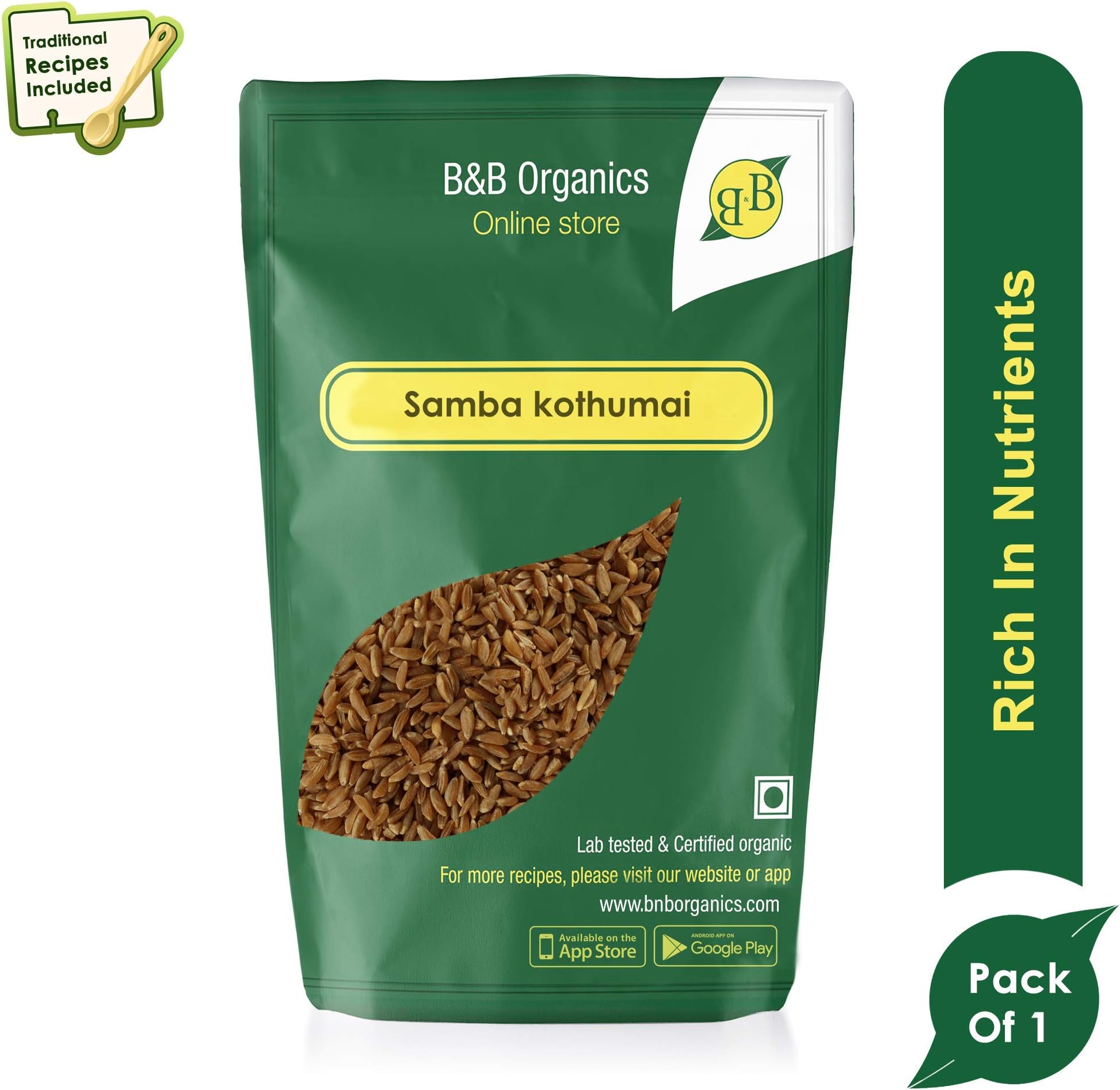 B&B Organics Samba Kothumai, 1 kg