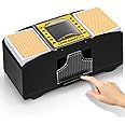 YUCEEN Automatic Card Shuffler 1/2 Decks,Battery Operated Electric Playing Card Shuffler for UNO,Casino Card Game,Poker,Phase 10,Blackjack,Texas Hold'em,Home Card Games
