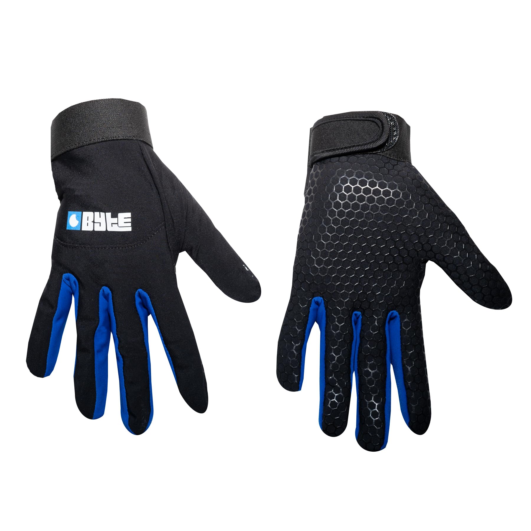 BYTE SKIN HOCKEY GLOVES BLACK ROYAL (LARGE)