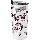 Logo Brands NCAA Native Icons 20 oz Stainless Steel Tumbler – Double Wall Vacuum Insulated